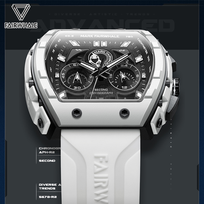Montres à quartz étanches pour hommes, marque de luxe, Fairwhal, boîtier en résine, montres de sport, chronographe, date automatique, horloge, mode, offre spéciale AI0001