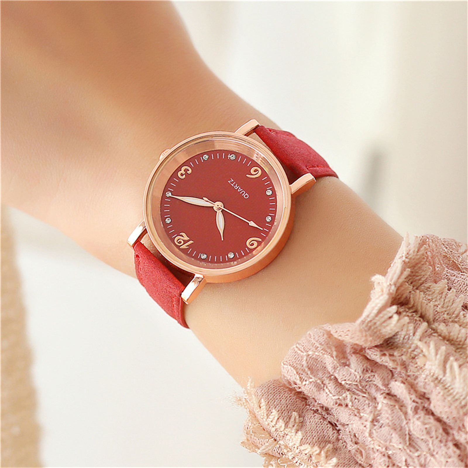 Montre-bracelet à quartz analogique pour femme, boîtier en acier inoxydable, ceinture, luxe, mode féminine AI0001 – Image 3