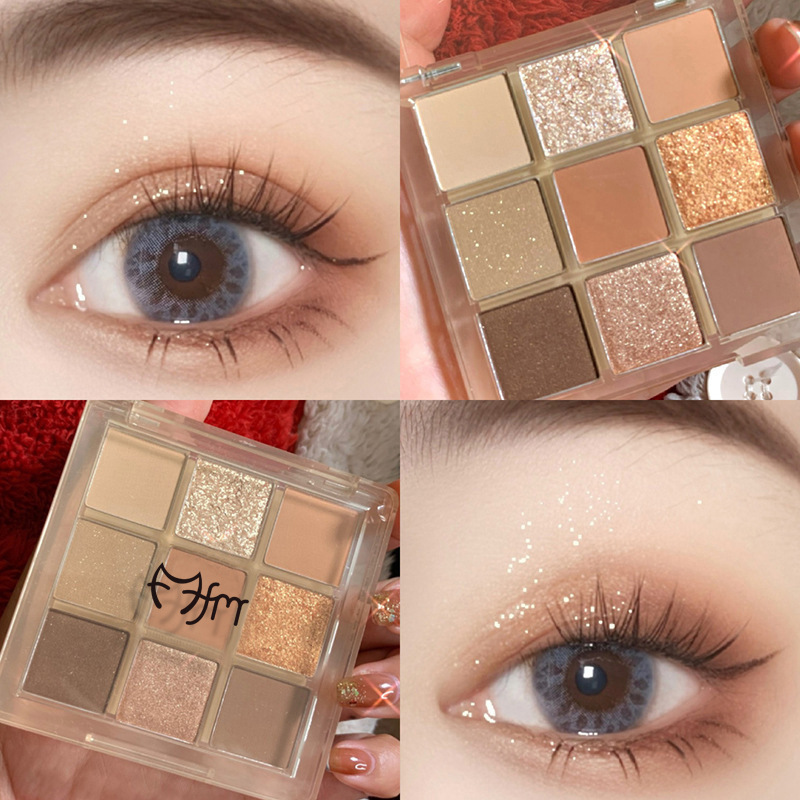 Palette de fards à barrage pigmentés, ombre à barrage longue durée, imperméable, miroitement, paillettes, maquillage, 402 AI0001 – Image 3