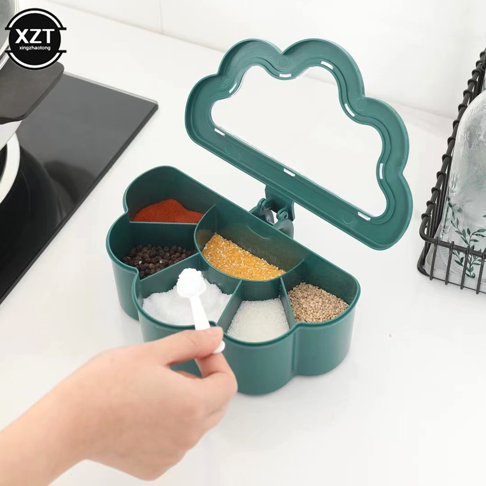 Boîte d'Assaisonnement 6 en 1, Sucrier Belle, Salière, Épice, Pot de Rangement, Gadget, Accessoire de Cuisine, Récipient à Condiments AI0001 – Image 6