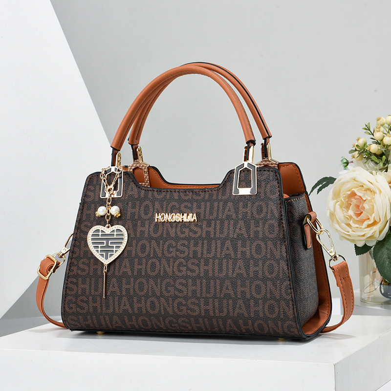 Sac à bandoulière en cuir imprimé lettre classique pour femme, sac à main fourre-tout pour femme, grande capacité, initié au voyage AI0001 – Image 7