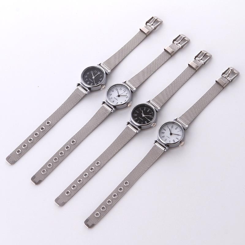Montre-bracelet à quartz avec ceinture en maille pour femme, horloge à petit cadran, cadeaux pour fille AI0001 – Image 3