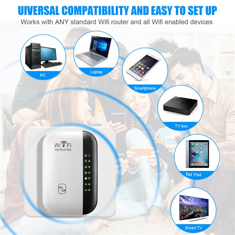 Répéteur Wi-Fi 11N, 300 Mb/s, pour la maison et le bureau, répéteur sans fil pour la stérilisation à distance du réseau AI0001 – Image 4
