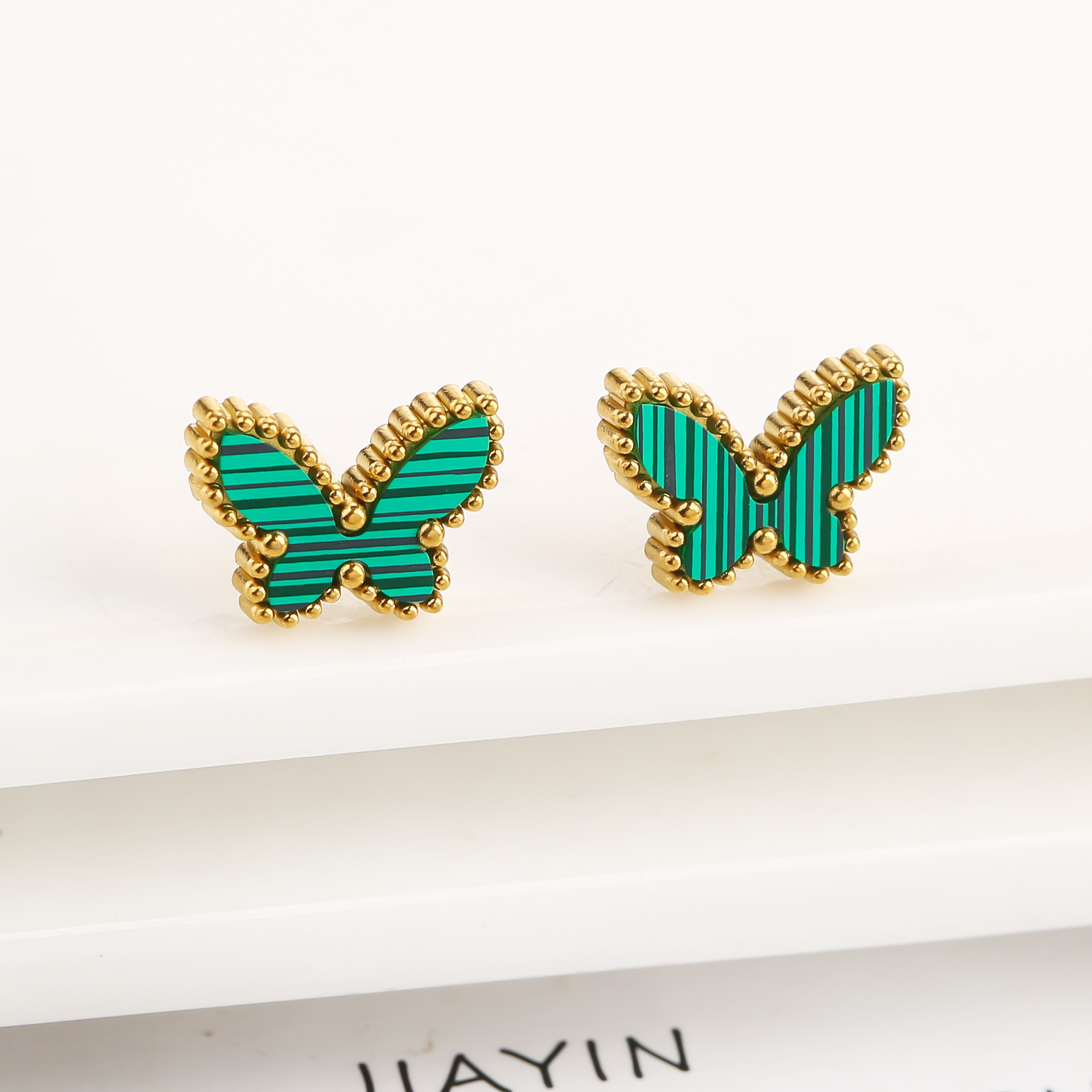 Boucles d'oreilles papillon en acier inoxydable pour femme, boucles d'oreilles simples, mignon, insecte, fête, bijoux de luxe, nouvelle mode, 03/Wear Everver AI0001 – Image 5