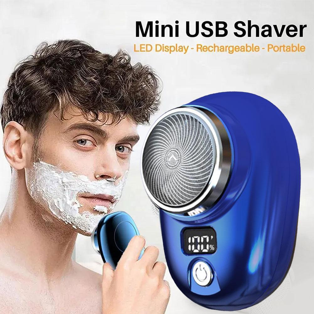 Mini rasoir électrique pour hommes, rasoir monté sur véhicule avec affichage numérique, lavable, sans fil, poche de voyage, visage, tondeuse à barbe AI0001 – Image 7