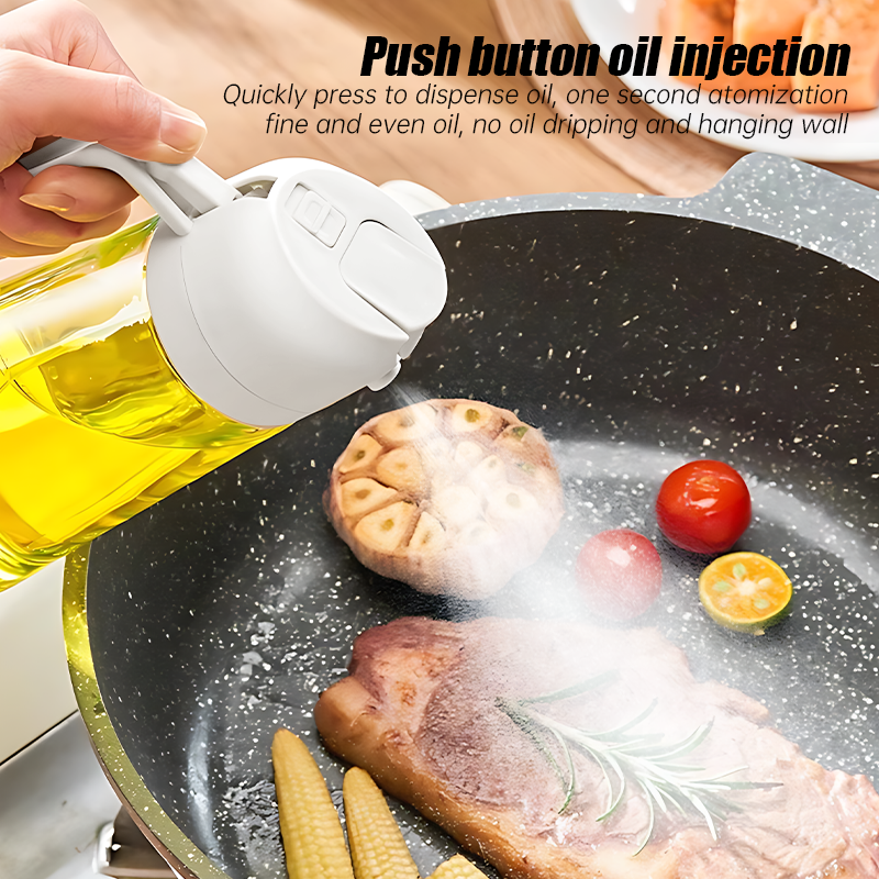 Bouteille de pulvérisation d'huile d'olive en plastique, 2 en 1, distributeur d'huile d'olive, friteuse à air pour barbecue, cuisson, pique-nique, outil de cuisine, beaucoup, 500ml AI0001 – Image 5