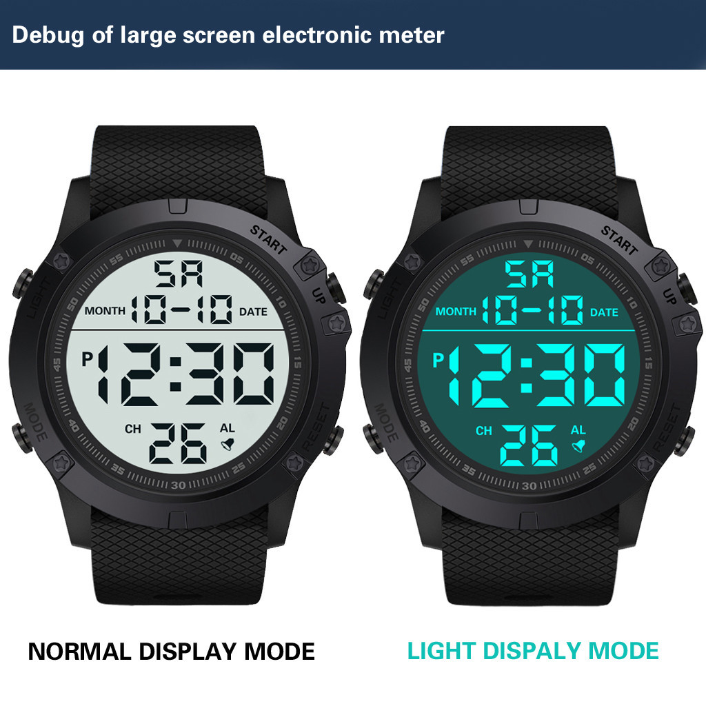 Montre de sport électronique étanche pour hommes et femmes, montres-bracelets numériques, affichage de touristes, analogique, LED, 03/Life, mode AI0001 – Image 2