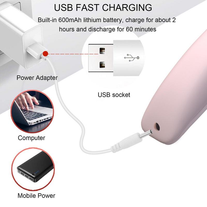 Broyeur de pieds électrique Rechargeable USB, grattoir pour les pieds, soins des pieds, broyeur avec indicateur LED, cadeau pour proches AI0001 – Image 6