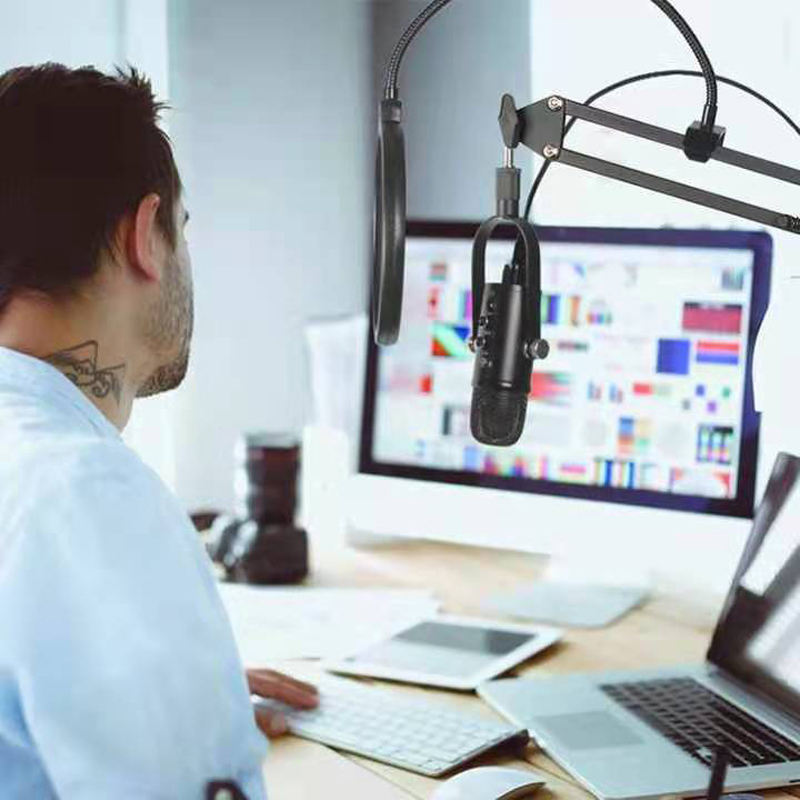 Microphone USB à condensateur cardioïde, support de Microphone Portable pour joueur, ensemble de plusieurs Kits de Studio, diffusion en direct, pas cher AI0001 – Image 2