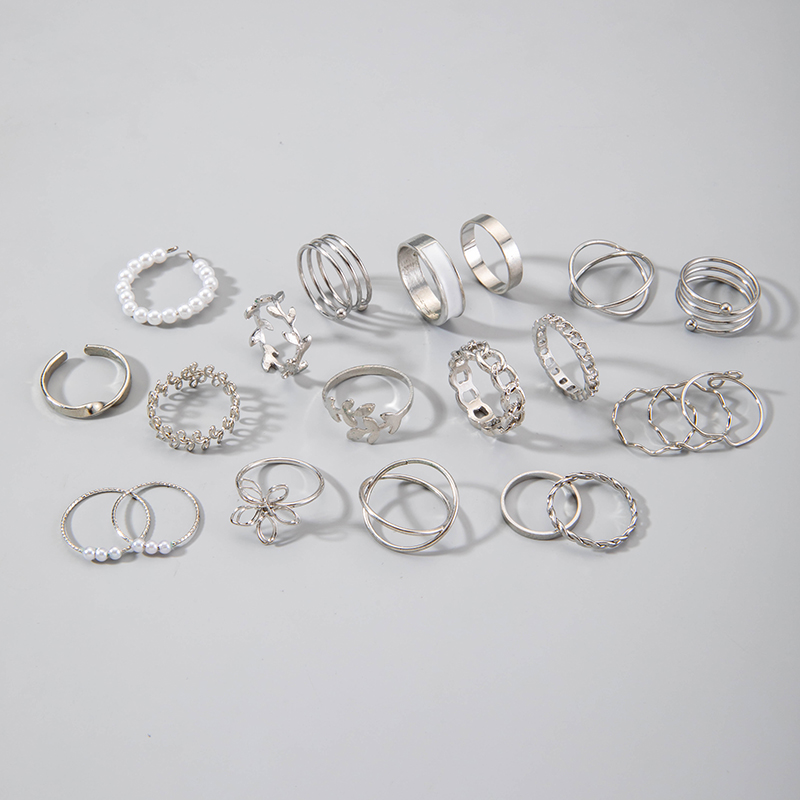 Tocona-Ensemble de matiques croisées pour femmes et hommes, bijoux géométriques, fleurs bohèmes, goutte d'huile, cuir chevelu, perle, pierre, 25304, 21 pièces AI0001 – Image 3