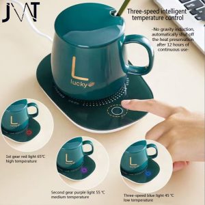 Chauffe-tasse électrique avec chargeur sans fil, tasse chauffante, contrôle de la température, 55 tasses, cadeau, nouveau style AI0001