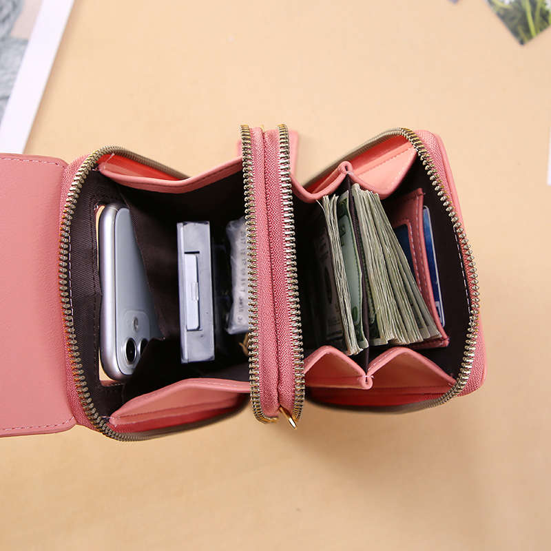 Portefeuilles en cuir souple pour femmes, écran tactile, sac à main pour téléphone portable, bandoulière, sangle initiée, sac à main pour femme, sacs bon marché AI0001 – Image 5