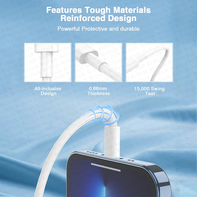 Apple 30W Câble de foudre USB Type C d'origine pour iPhone 14 13 12 11 15 Pro Max X XS XR Mini 7 8 Plus chargeur fil de charge rapide AI0001 – Image 4