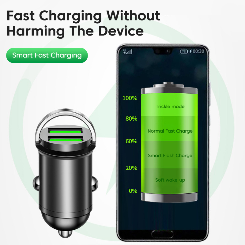 Adaptateur de chargeur de téléphone de voiture USB pour touristes, anneau de nervure, charge rapide, iPhone, Xiaomi, Samsung, Huawei, 200W AI0001 – Image 2