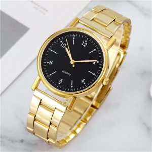 Montre à quartz haut de gamme pour femme, acier inoxydable, cadran Shoous, montre-bracelet de loisirs, style simple à la mode AI0001