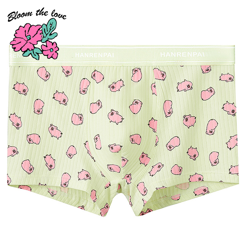 Bloom the love-Boxer en coton overpour hommes, sous-vêtements, callogging bien-être los slips zones bre hommes boxers Cuecas masculinas homme culotte M-3XL E088 AI0001