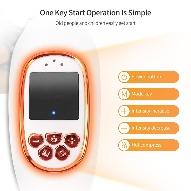 TENS-Ohio eur électrique intelligent à impulsions pour le cou et le dos, sans fil, chaleur, vertèbre cervicale, relaxation, pétrissage, machine de massage, 6 têtes AI0001 – Image 5
