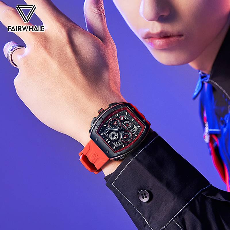Montres à quartz étanches pour hommes, marque de luxe, Fairwhal, boîtier en résine, montres de sport, chronographe, date automatique, horloge, mode, offre spéciale AI0001 – Image 2