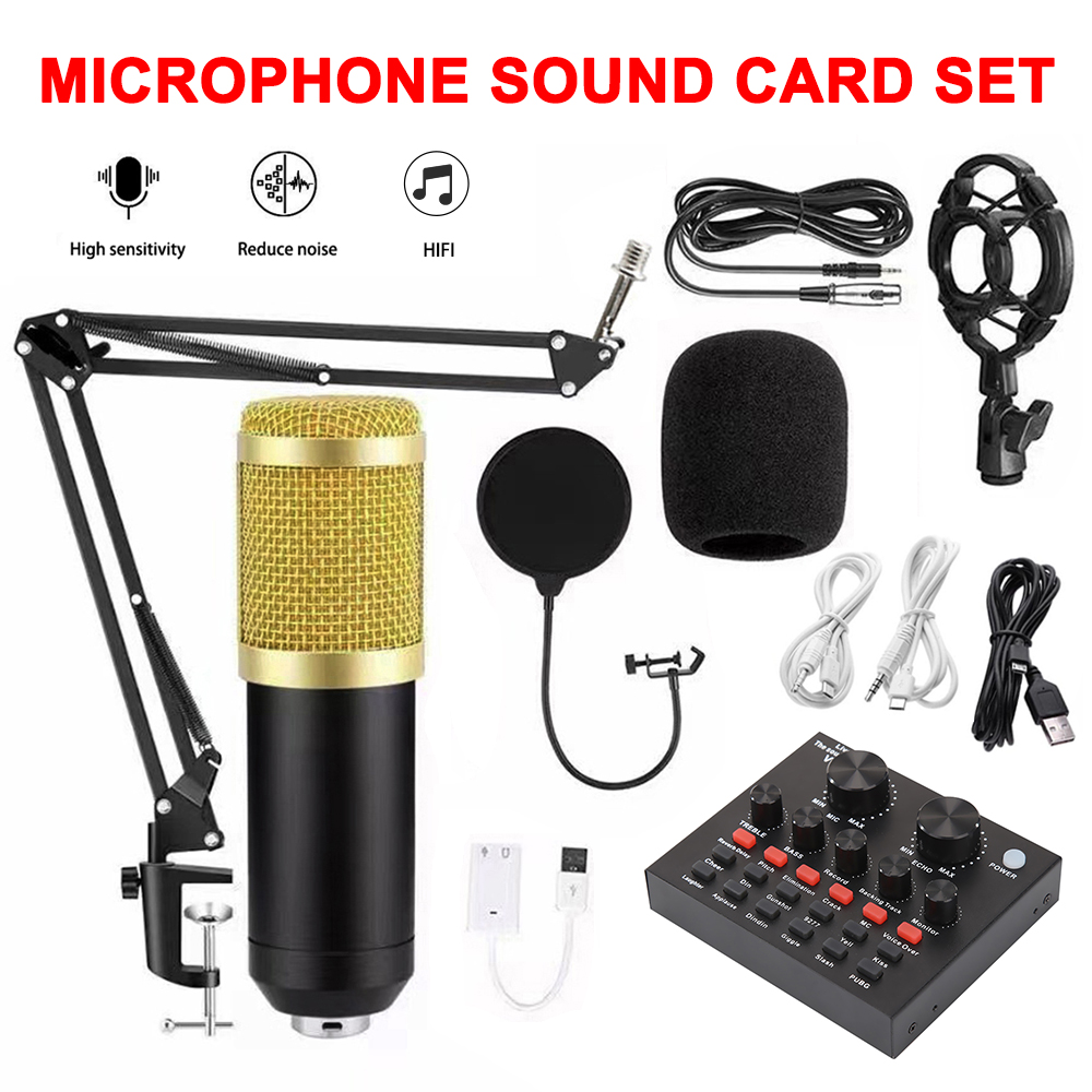 Microphone professionnel sans fil Bluetooth, connexion pour PC, karaoké, studio de diffusion en direct, BM800 AI0001 – Image 7