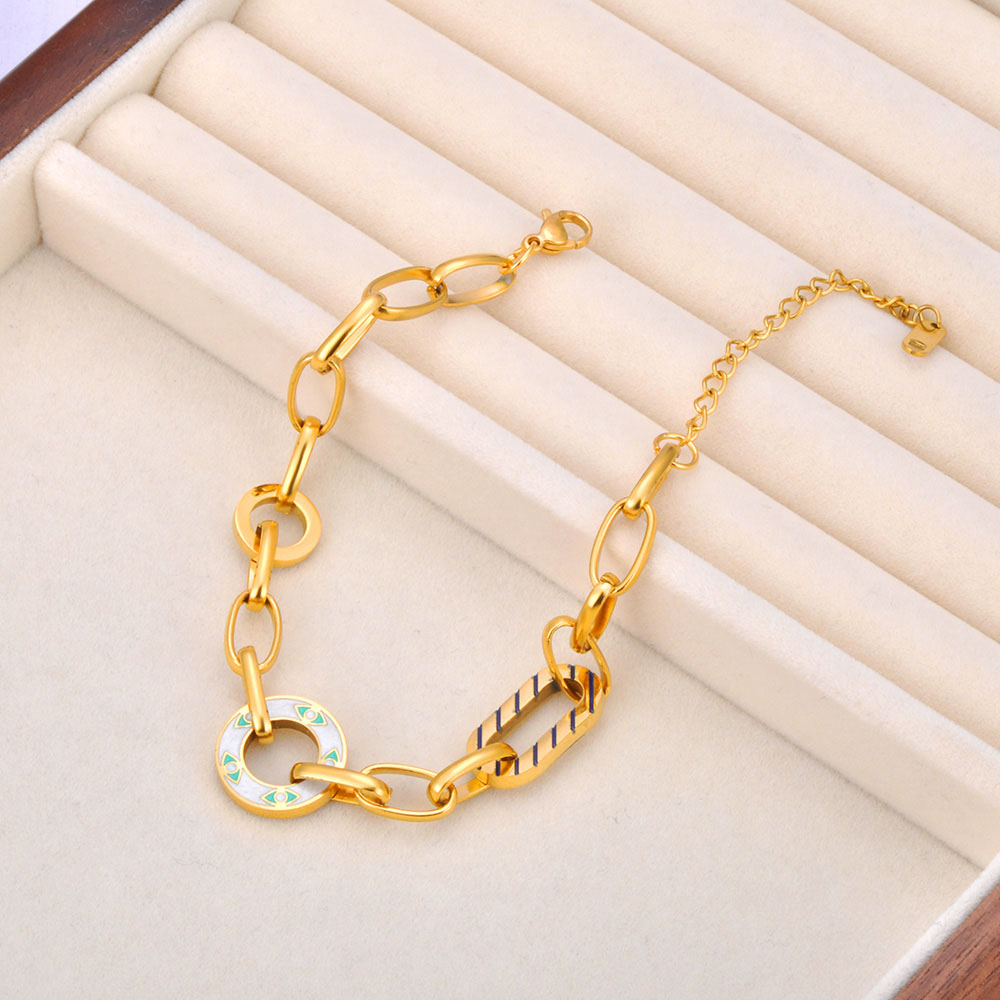 Lokaer-Bracelet doré SION L en acier inoxydable pour femme, bijoux géométriques minimalistes en métal, étanche, BKamp41 AI0001 – Image 3
