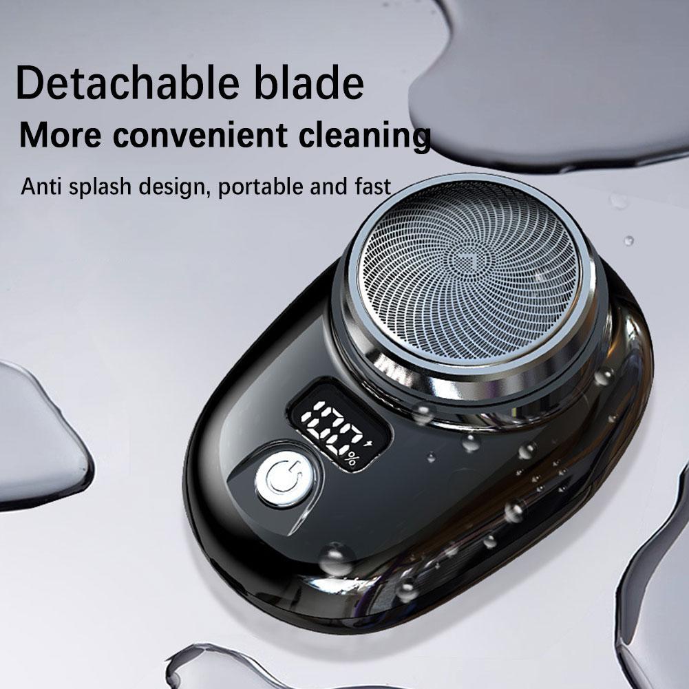 Mini rasoir électrique pour hommes, rasoir monté sur véhicule avec affichage numérique, lavable, sans fil, poche de voyage, visage, tondeuse à barbe AI0001 – Image 3