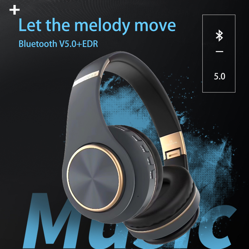Casque de jeu sans fil Bluetooth, écouteurs T8, casque audio PC, supra-auriculaire pliable avec câble et micro, aides auditives, vente AI0001 – Image 6