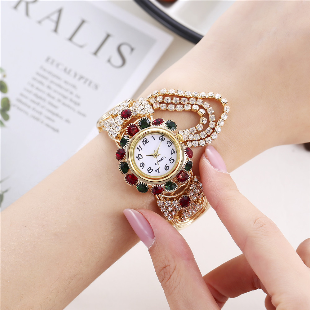 Montre-bracelet en cristal brillant pour femme, horloge à quartz à petit cadran, montre de la minorité féminine, simplicité élégante, fouet haut, nouveau, 2024 AI0001 – Image 5