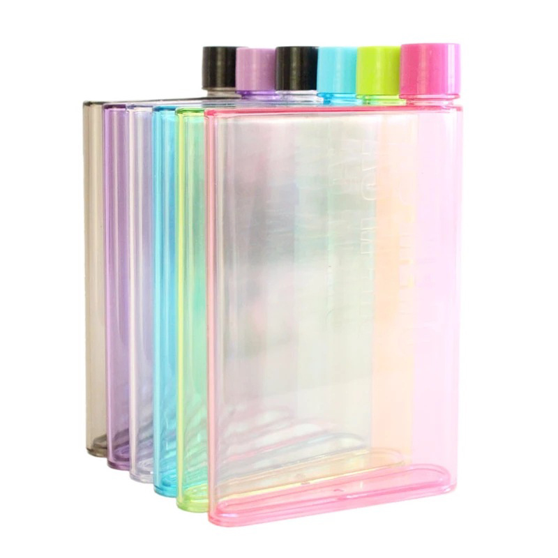 Bouteille d'eau en plastique transparente, gobelet en papier portable, respectueux de l'environnement, gourde de sport externe, bouilloire plate AI0001 – Image 2