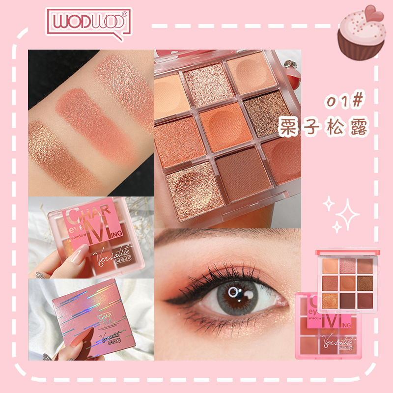 Palette de fards à barrage Charm Flow, Ins Scheming, Série rose nacré, 9 couleurs, Promotion bon marché, 256 AI0001 – Image 6