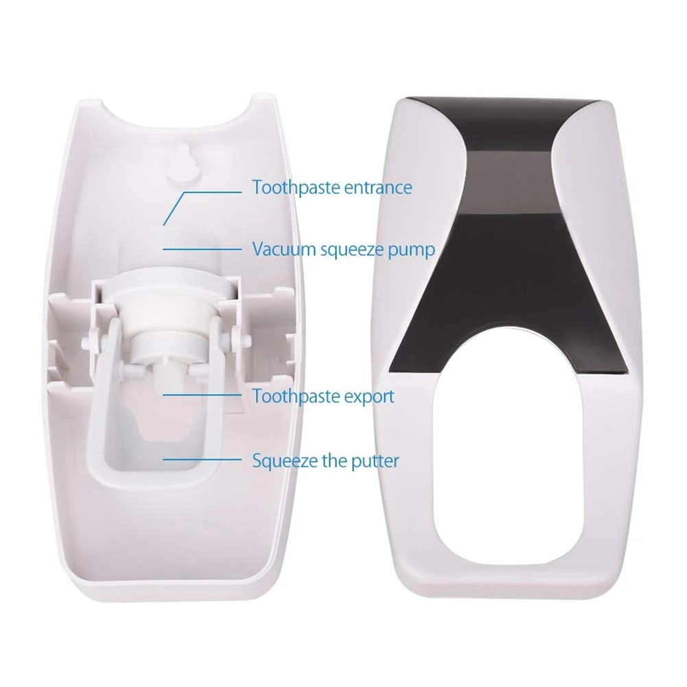 Ensemble de distributeur automatique de dentifrice, porte-brosse à dents, anti-poussière, ventouse collante, presse-dentifrice mural, HOHolder AI0001 – Image 3