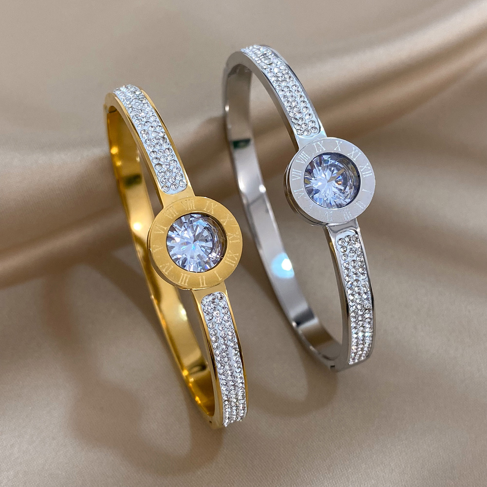 Bracelet de Luxe en Acier Inoxydable pour Femme, Bijou Brcorporelle, Plaqué Or, Géométrique, Breloque AI0001 – Image 5