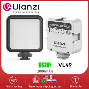Ulanzi-Mini lampe de remplissage LED Vlog, éclairage photographique, lampe de remplissage selfie, téléphone vidéo, blanc, n'aime 2000 K, 5500 mAh, 6W, VL49 AI0001