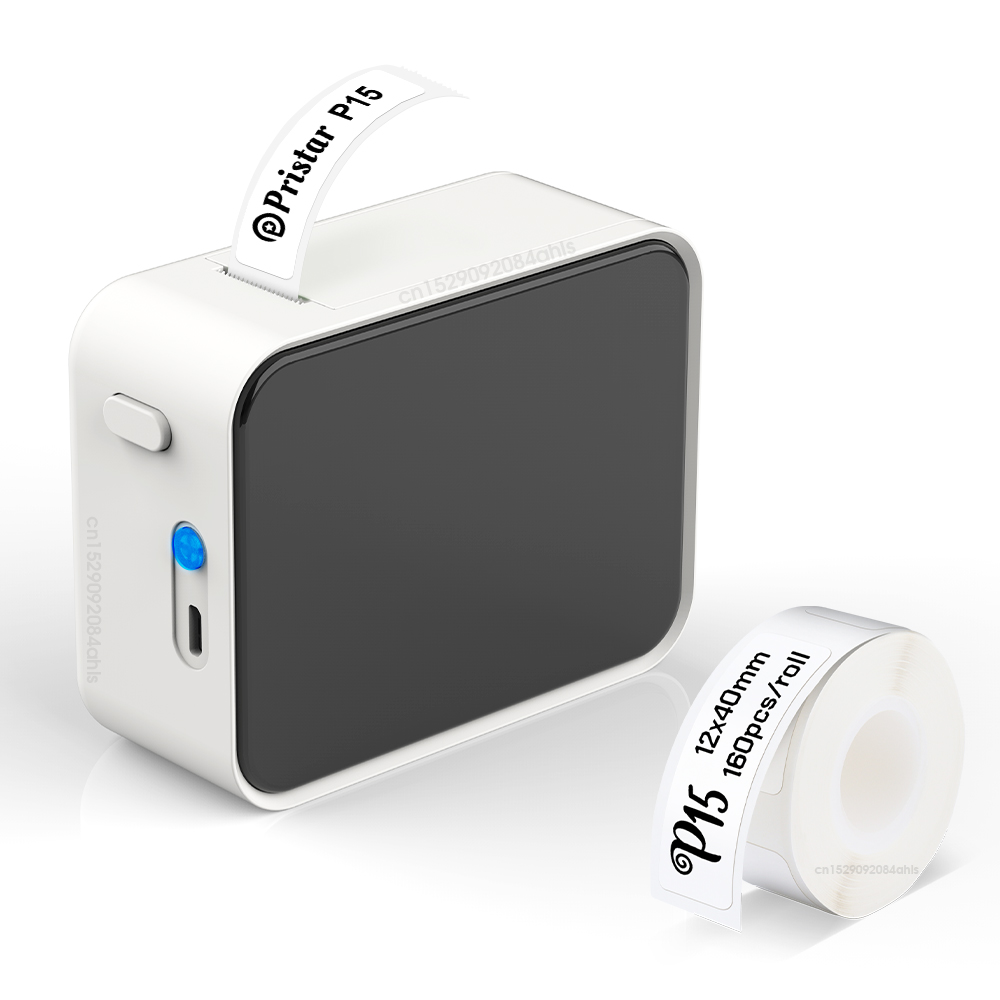 Mini imprimante d'étiquettes portable P15, étiqueteuse sans fil, Bluetooth, imprimante d'autocollants, étiqueteuse thermique, impression du nom, étiquette de prix AI0001