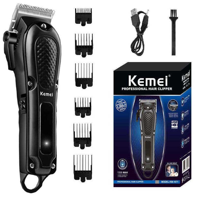 Kemei – tondeuse à cheveux électrique rechargeable sans fil pour hommes, rasoir puissant pour barbe, coupe de cheveux réglable AI0001 – Image 7