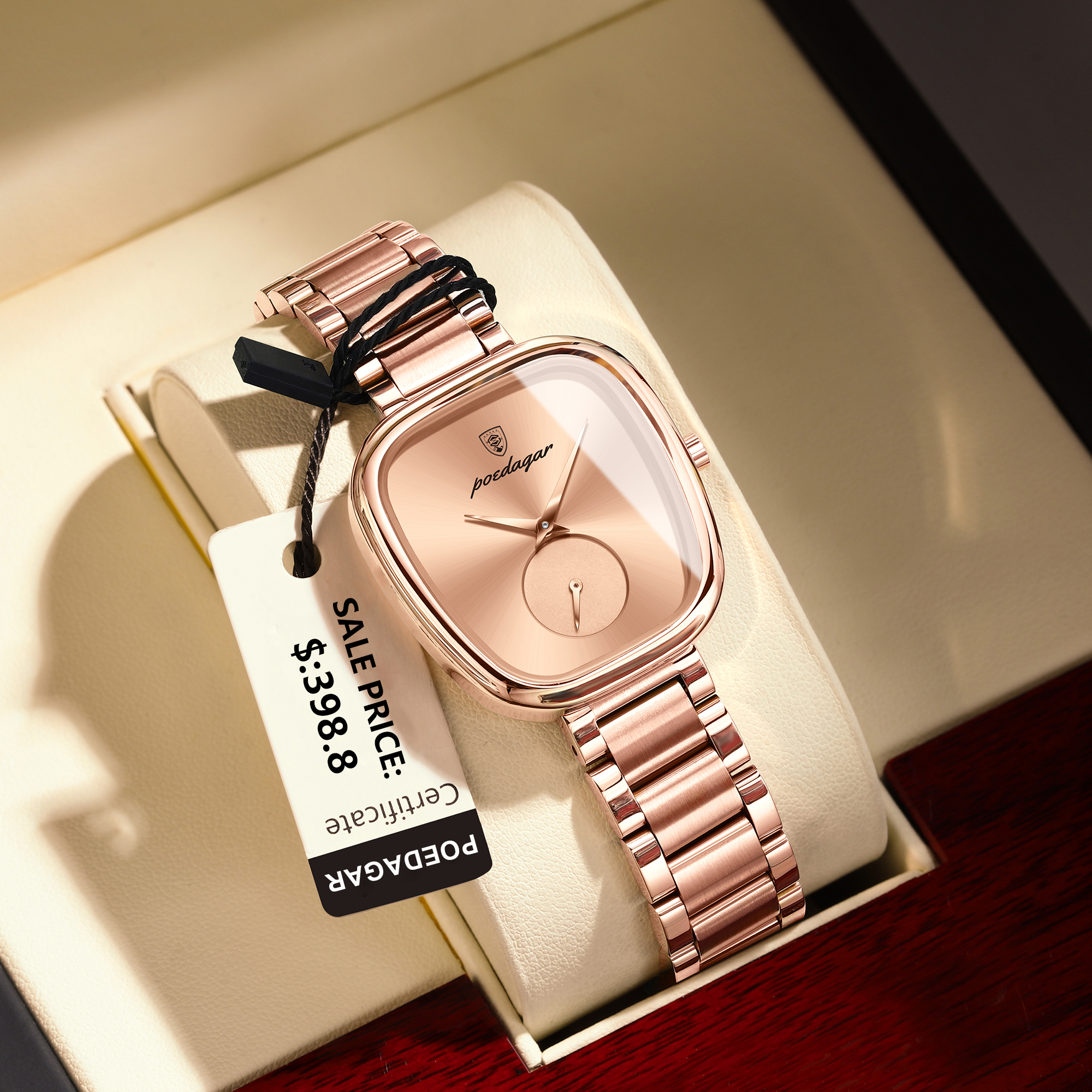 POEDAGAR-Montre à quartz étanche en acier inoxydable pour femme, montres de luxe pour femme, horloge élégante pour femme, haute qualité AI0001 – Image 6