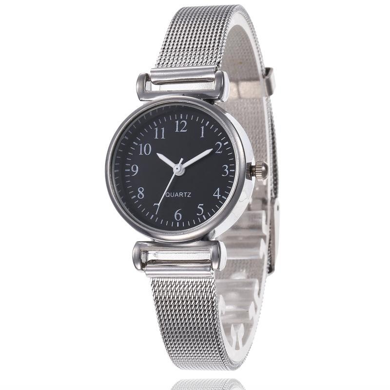 Montre-bracelet à quartz avec ceinture en maille pour femme, horloge à petit cadran, cadeaux pour fille AI0001 – Image 5