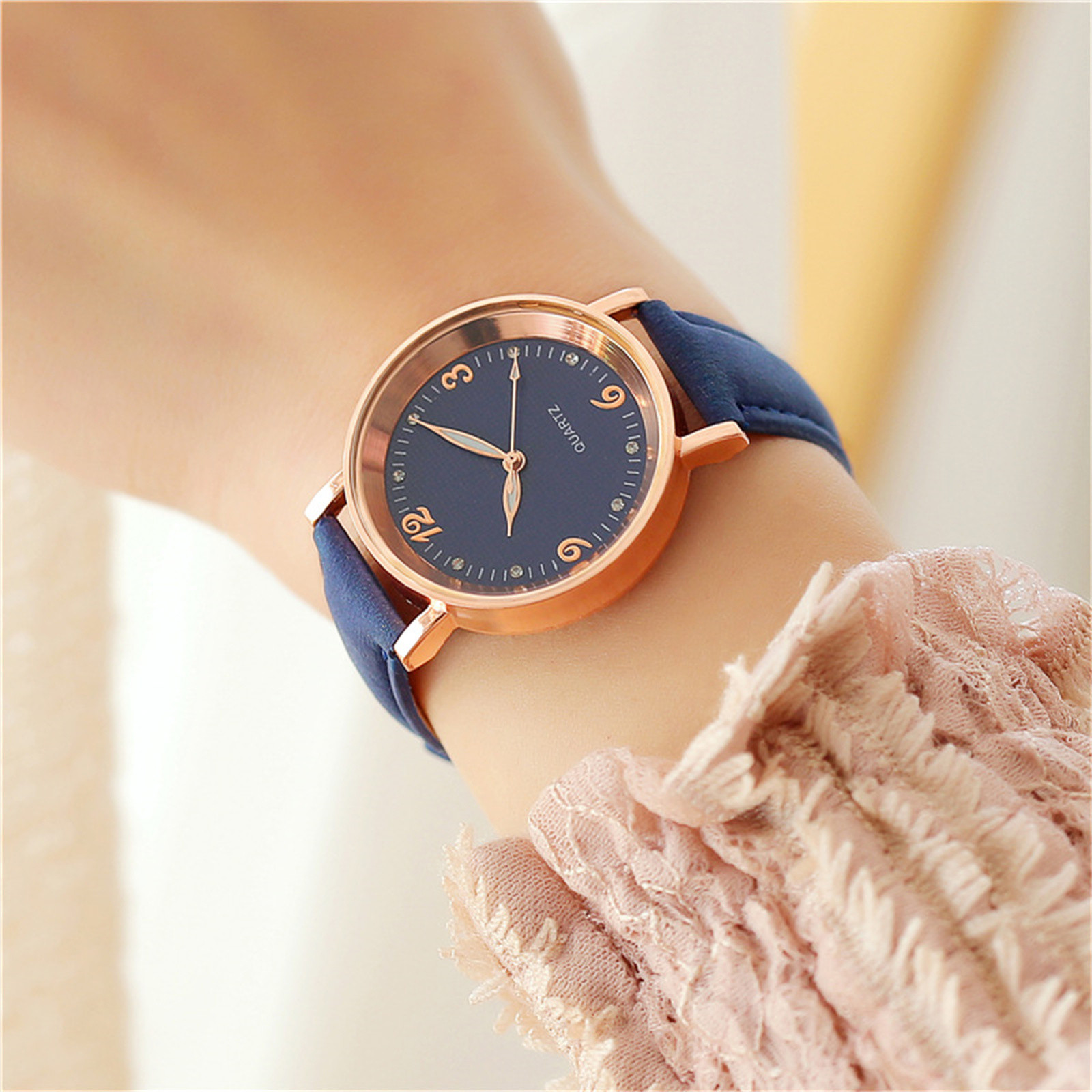 Montre-bracelet à quartz analogique pour femme, boîtier en acier inoxydable, ceinture, luxe, mode féminine AI0001 – Image 7