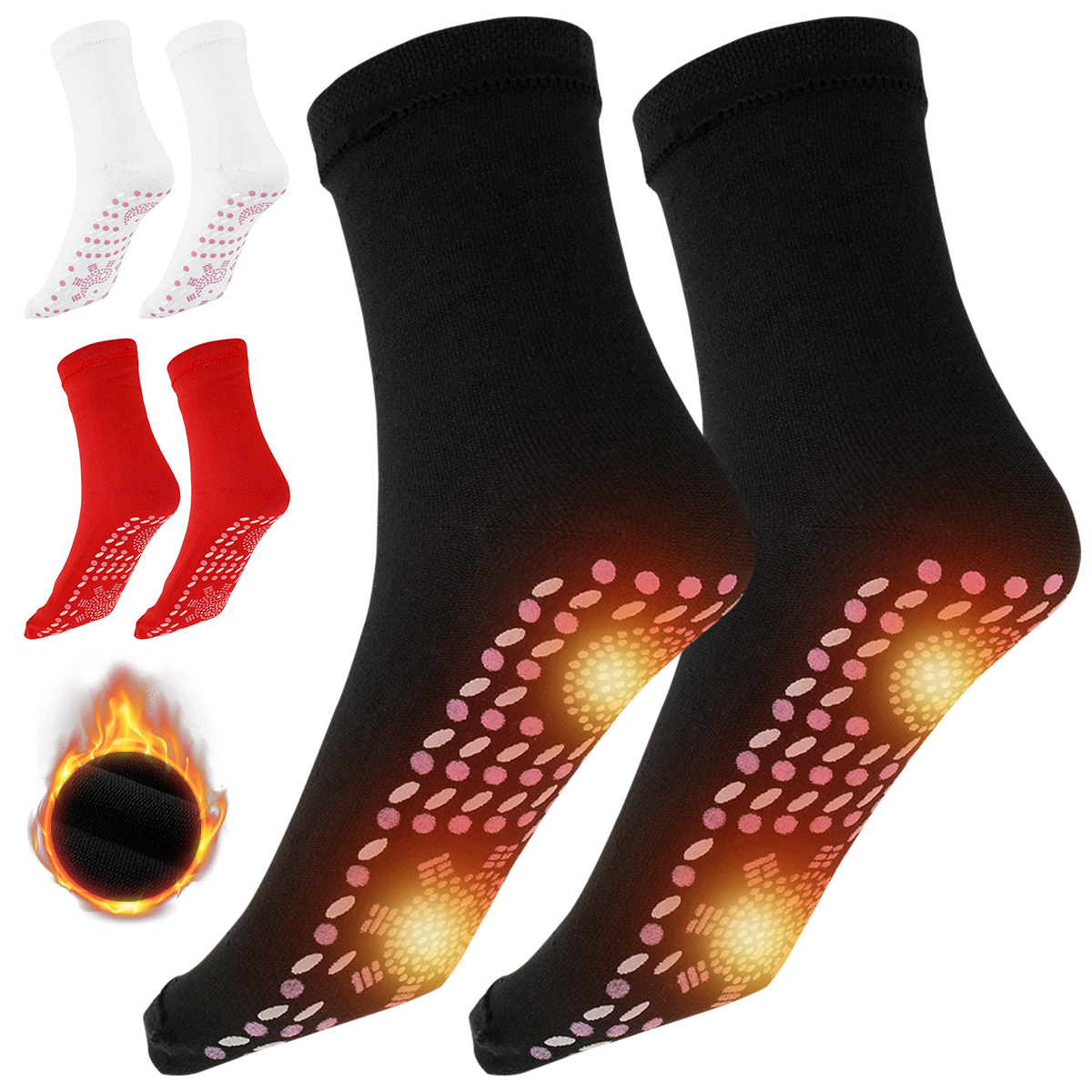 Chaussettes thermiques anti-fatigue auto-chauffantes, chaussettes isolées thermiquement, chaussettes chaudes pour l'extérieur, la randonnée, le camping, le cyclisme, le ski, l'hiver AI0001 – Image 7