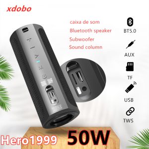 Xdobo-Haut-parleur Bluetooth sans fil, caisson de basses étanche extérieur IPX7, basse, colonne sonore portable, boîte centrale de musique, 1999 mAh, fore6600 AI0001