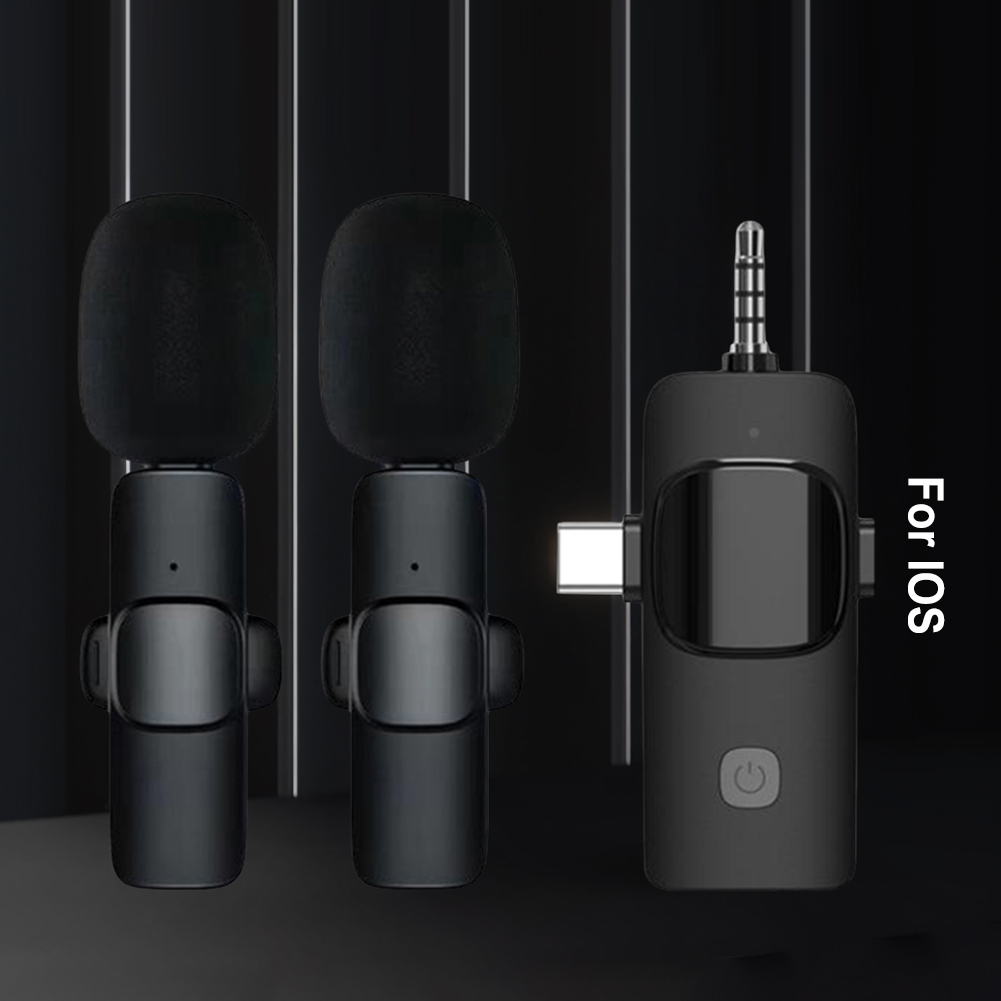 Microphone Lavalier sans fil avec réduction du bruit, micro-revers statique, micro Plug and Play, clip 3 en 1, audio et vidéo, 2.4G AI0001 – Image 6