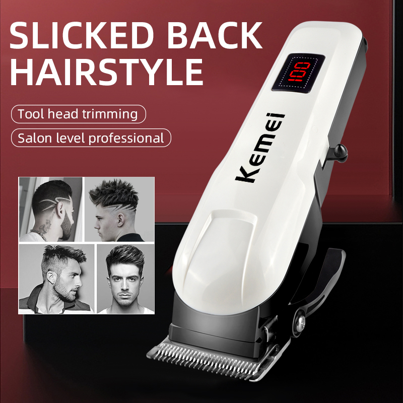 Kemei Professionnel Électrique Tondeuse À Cheveux Réglable Électrique Tondeuse À Cheveux Hommes injuste Barbe Rechargeable Tondeuse À Cheveux KM-809A AI0001 – Image 6