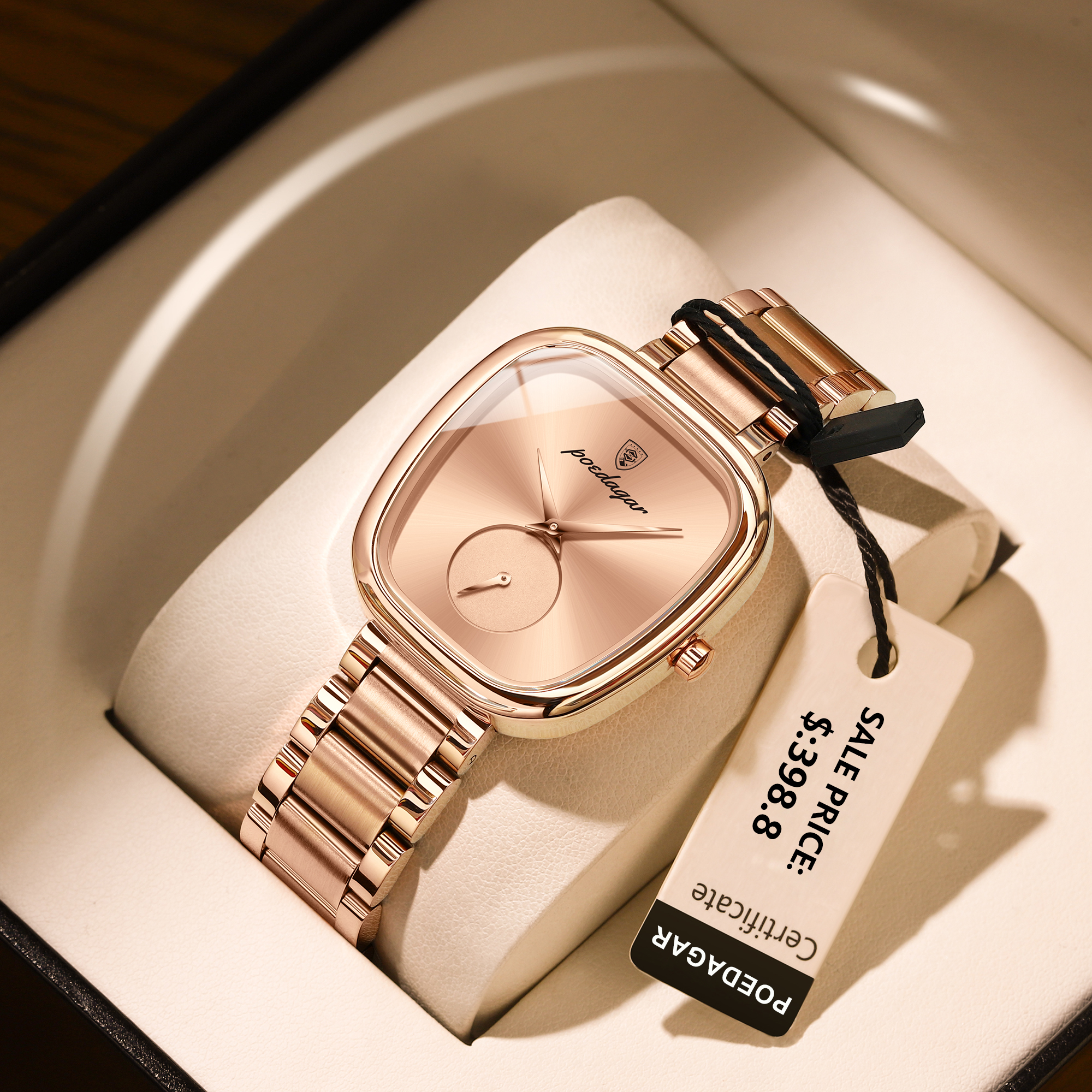 POEDAGAR-Montre à quartz étanche en acier inoxydable pour femme, montres de luxe pour femme, horloge élégante pour femme, haute qualité AI0001