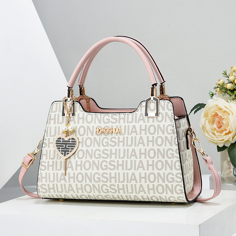 Sac à bandoulière en cuir imprimé lettre classique pour femme, sac à main fourre-tout pour femme, grande capacité, initié au voyage AI0001 – Image 4