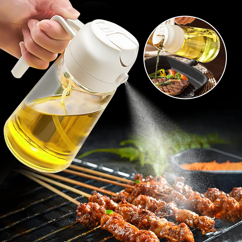 Bouteille de pulvérisation d'huile d'olive en plastique, 2 en 1, distributeur d'huile d'olive, friteuse à air pour barbecue, cuisson, pique-nique, outil de cuisine, beaucoup, 500ml AI0001 – Image 7