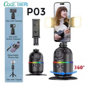 COadvocate DIER AI-Cardan Intelligent à 360 ° avec Suivi existent du Visage, Rotation Tout-en-Un pour Smartphone, Stabilisateur de Vlog Vidéo, Support de Téléphone AI0001