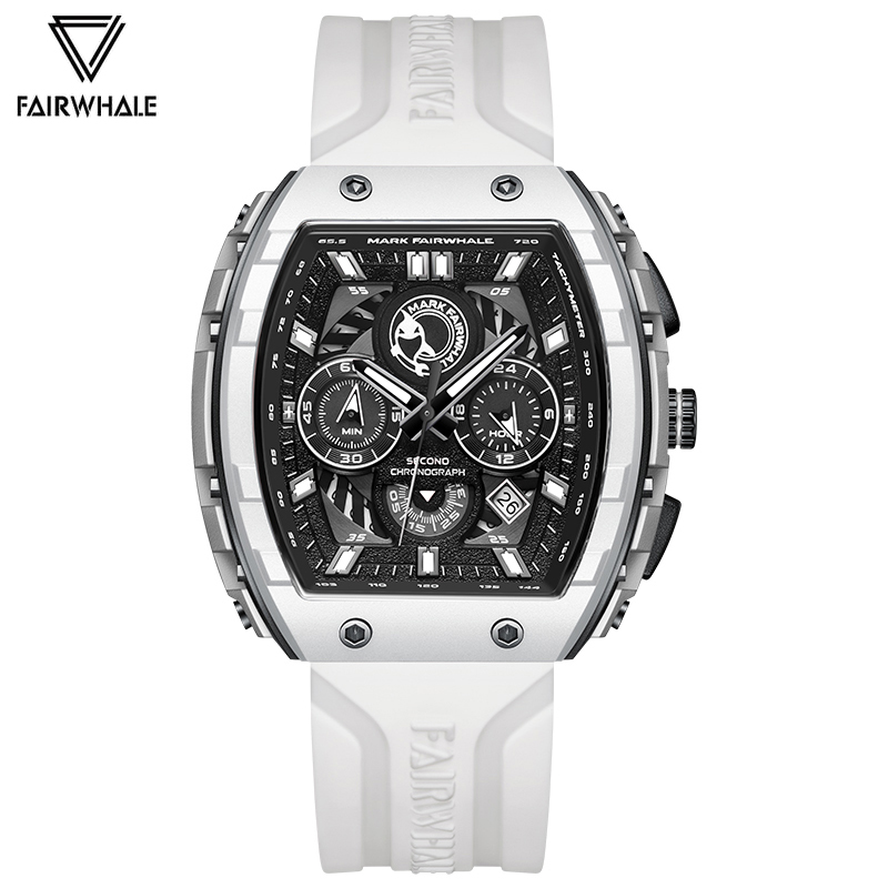Montres à quartz étanches pour hommes, marque de luxe, Fairwhal, boîtier en résine, montres de sport, chronographe, date automatique, horloge, mode, offre spéciale AI0001 – Image 6