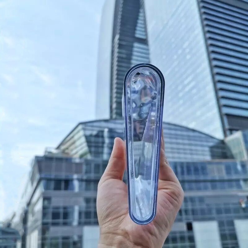 Bouteille d'eau en plastique transparente, gobelet en papier portable, respectueux de l'environnement, gourde de sport externe, bouilloire plate AI0001 – Image 5