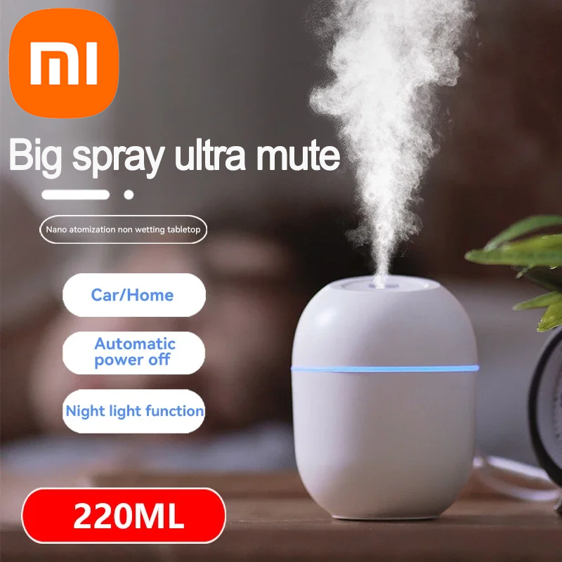 Xiaomi-Humidificateur d'air à lumière ambiante LED, vaporisateur d'aromathérapie, diffuseur d'huiles essentielles, supporter ficateur d'air aste par USB AI0001