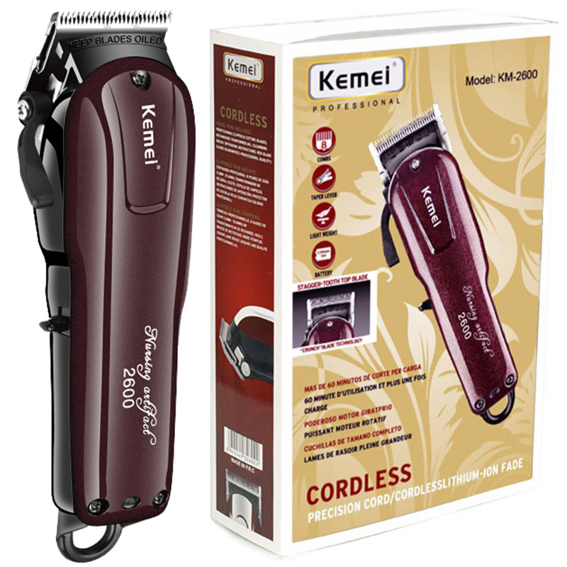 Kemei-Tondeuse à cheveux professionnelle pour hommes, tondeuse à sang réglable et tondeuse à cheveux, barbier électrique, machine à couper les cheveux aste, 2600 AI0001 – Image 7