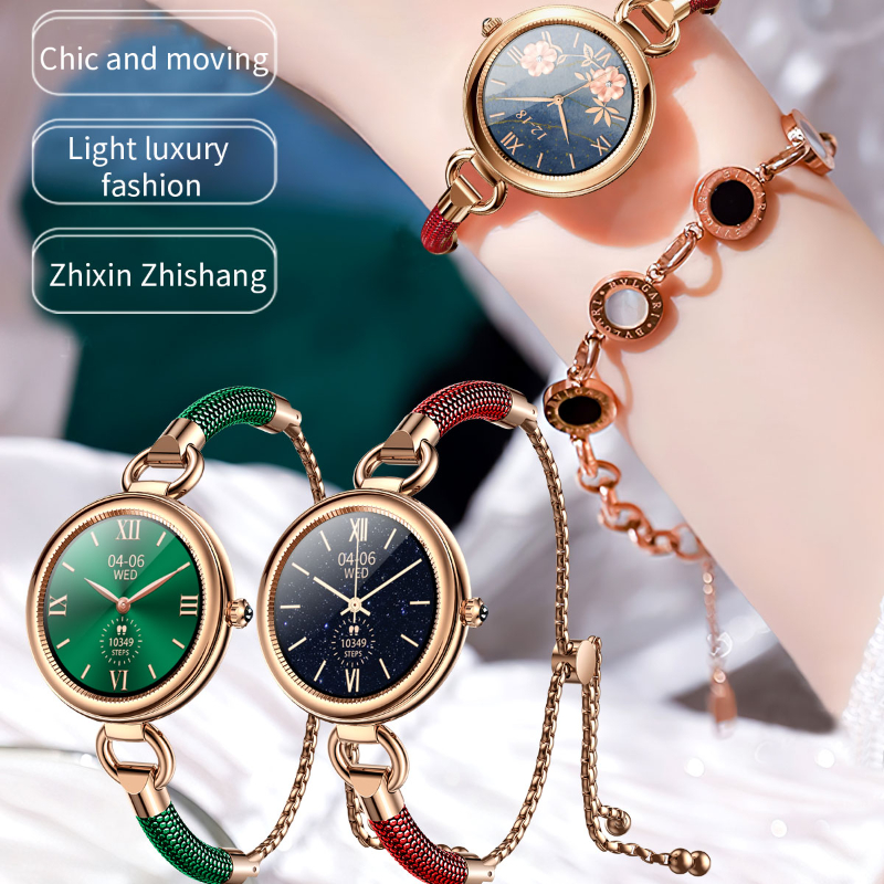 Bracelet connecté Bluetooth pour femmes, montre intelligente, moniteur de pression artérielle, d'oxygène et de fréquence cardiaque, rappel, étanchéité IP67 AI0001 – Image 6